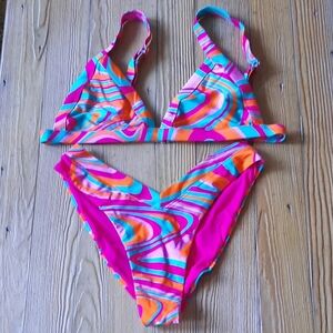 Colorful Swirl Bikini Set NWOT